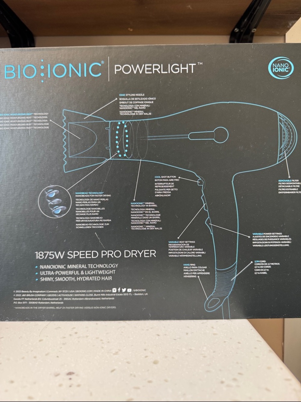 Bio Ionic PowerLight 1875W Speed Pro Hair Dryer Professional - Picture 2 of 4